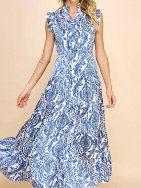 NWT Pinch Paisley Button Down Sleeveless Dress Small